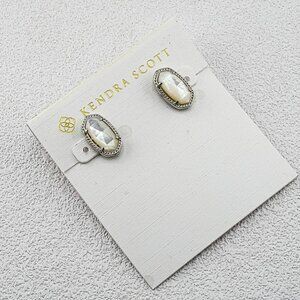 Kendra Scott White Mother-of-Pearl Stud Earrings